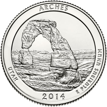 2014 Arches National Park Quarter