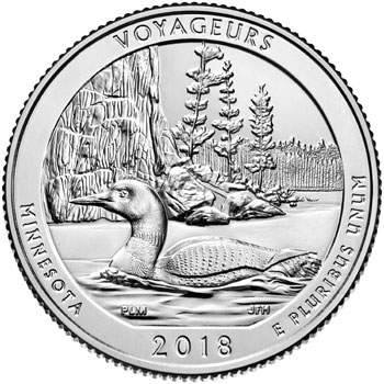 2018 Voyageurs National Park Quarter